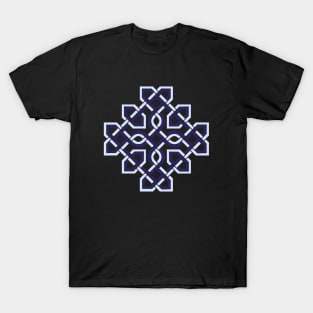 Celtic Cross Weaved Blue T-Shirt